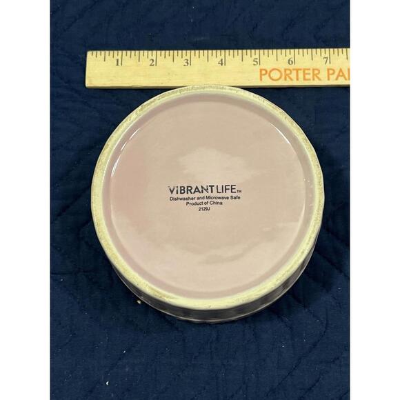 Vibrant Life Pink Ceramic Dog Bowl “WOOF” 5.5” Small Pet Dish Microwave Safe - Picture 4 of 4